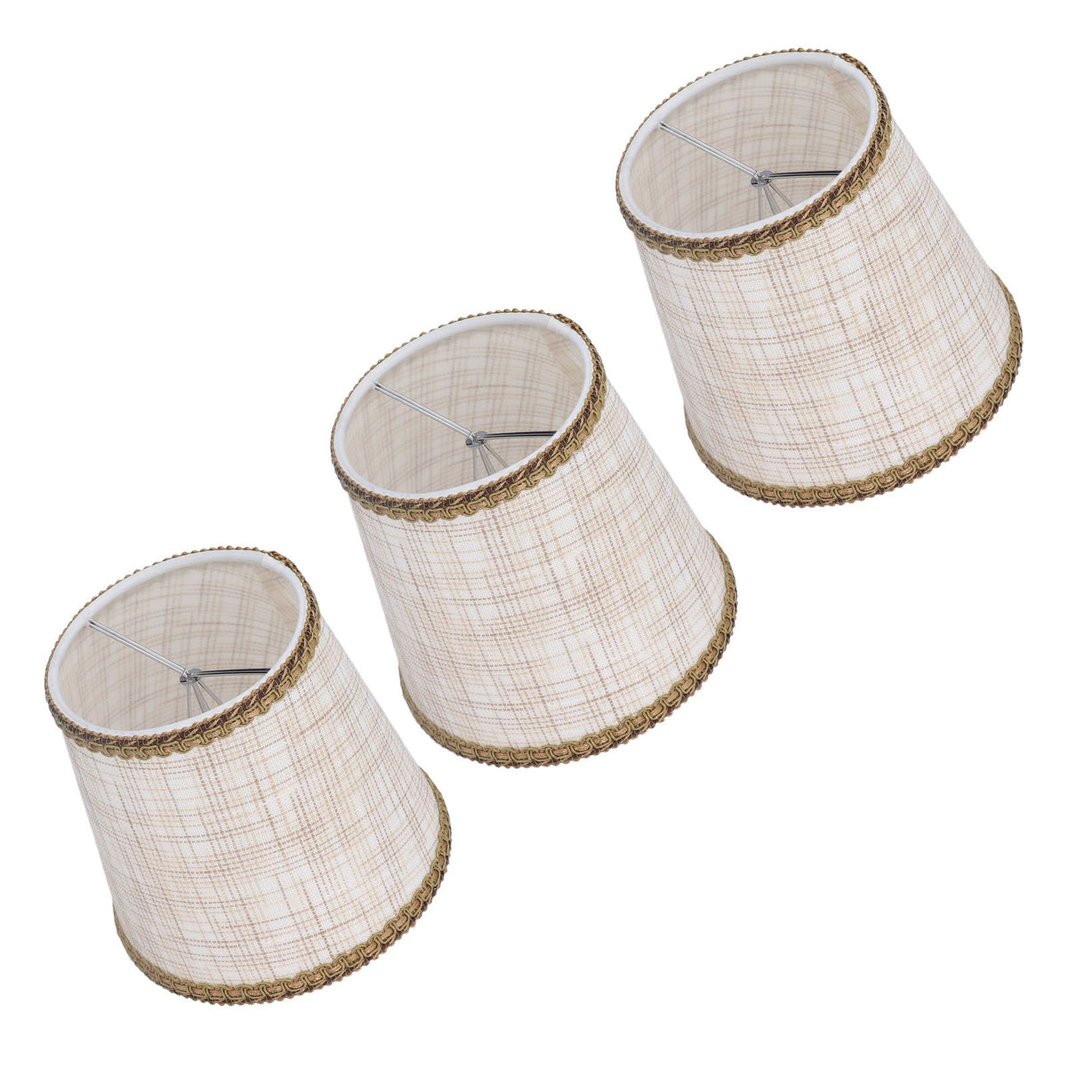 3Pcs Small Lamp Shades Hand Crafted Exquisite Soft Lightweight Dustproof High Luminousness Table Lampshade