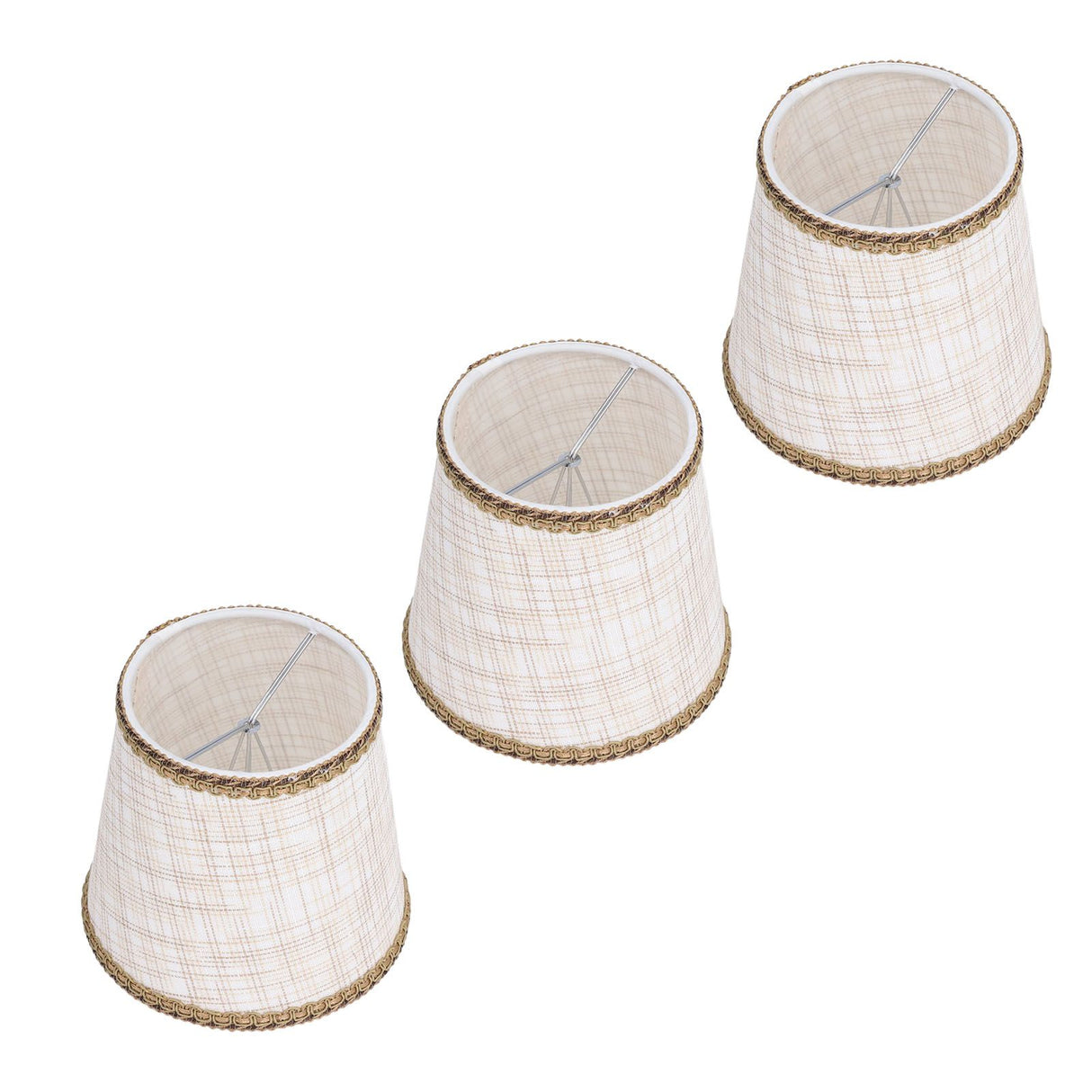 3Pcs Small Lamp Shades Hand Crafted Exquisite Soft Lightweight Dustproof High Luminousness Table Lampshade