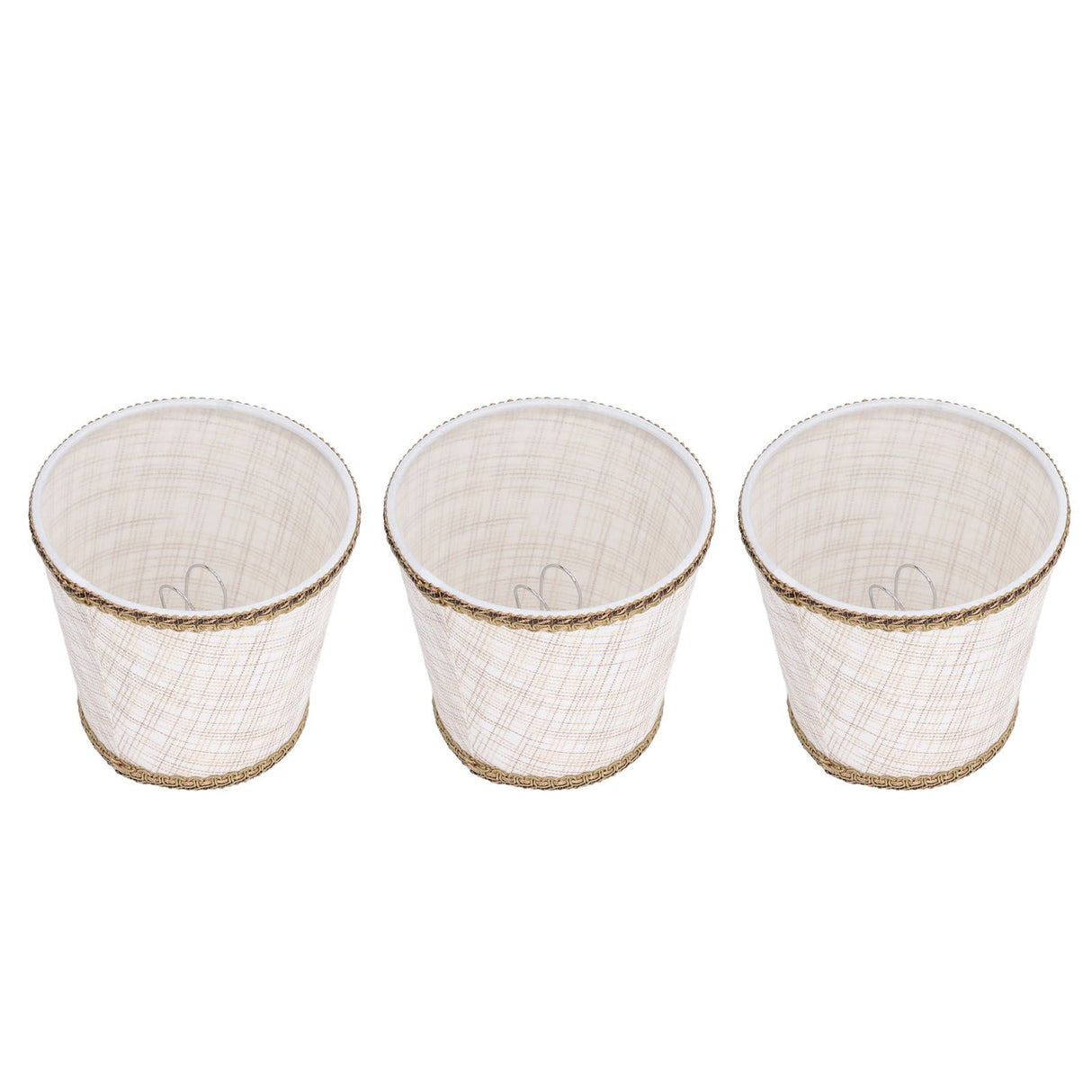 3Pcs Small Lamp Shades Hand Crafted Exquisite Soft Lightweight Dustproof High Luminousness Table Lampshade