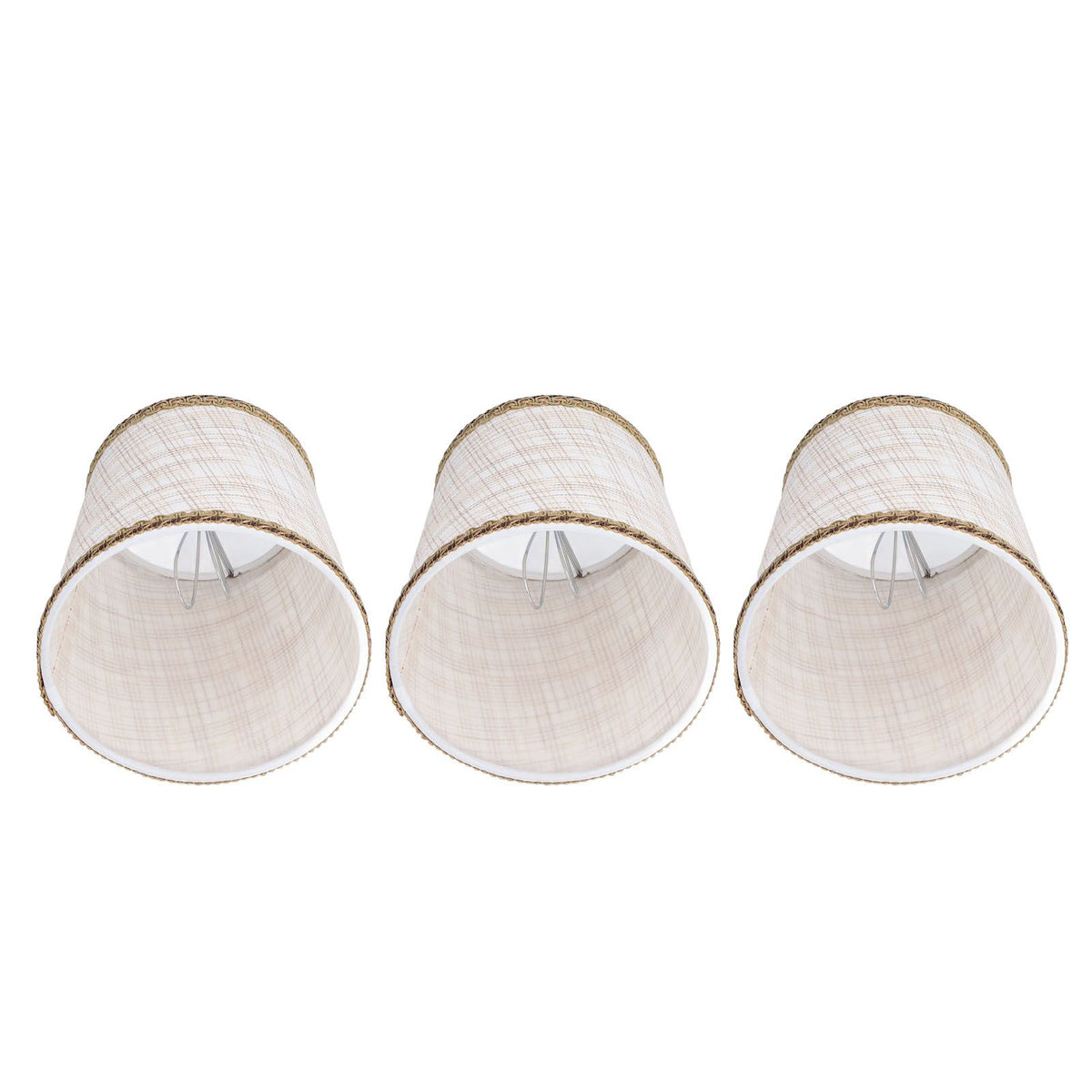 3Pcs Small Lamp Shades Hand Crafted Exquisite Soft Lightweight Dustproof High Luminousness Table Lampshade