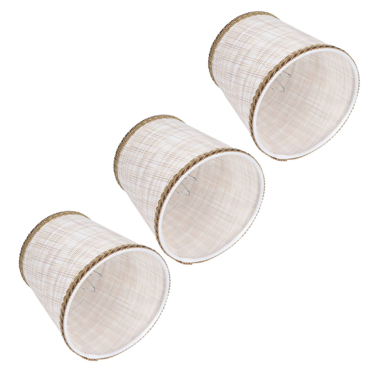 3Pcs Small Lamp Shades Hand Crafted Exquisite Soft Lightweight Dustproof High Luminousness Table Lampshade