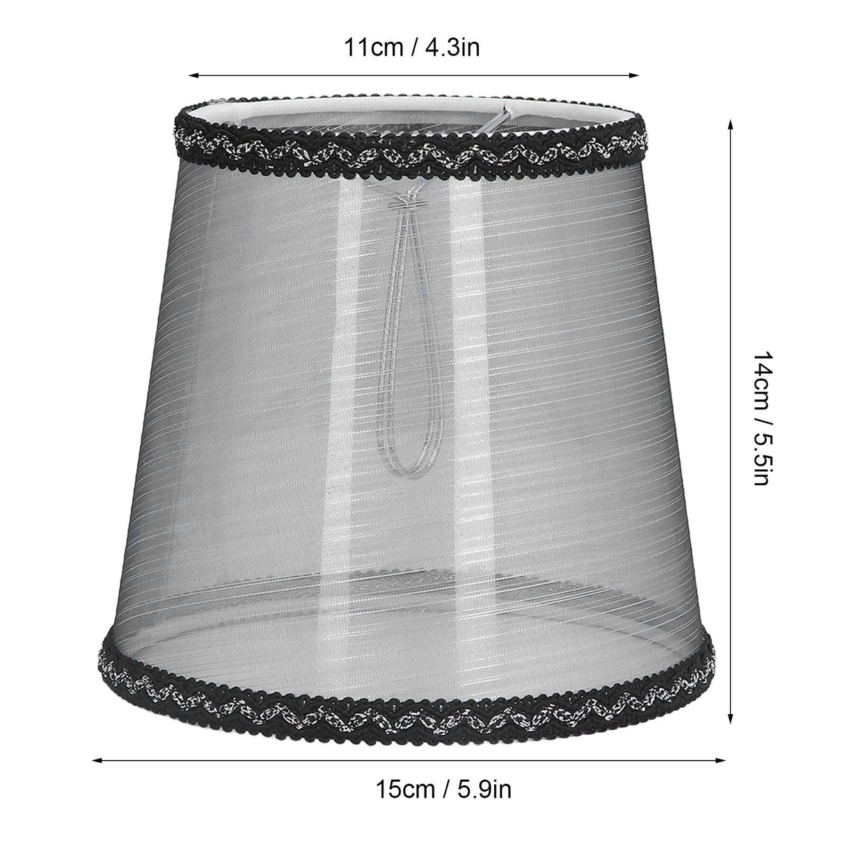 3pcs E14 Cloth Lamp Shade Excellent Light Transmission Chandelier Lamp Shade for Household
