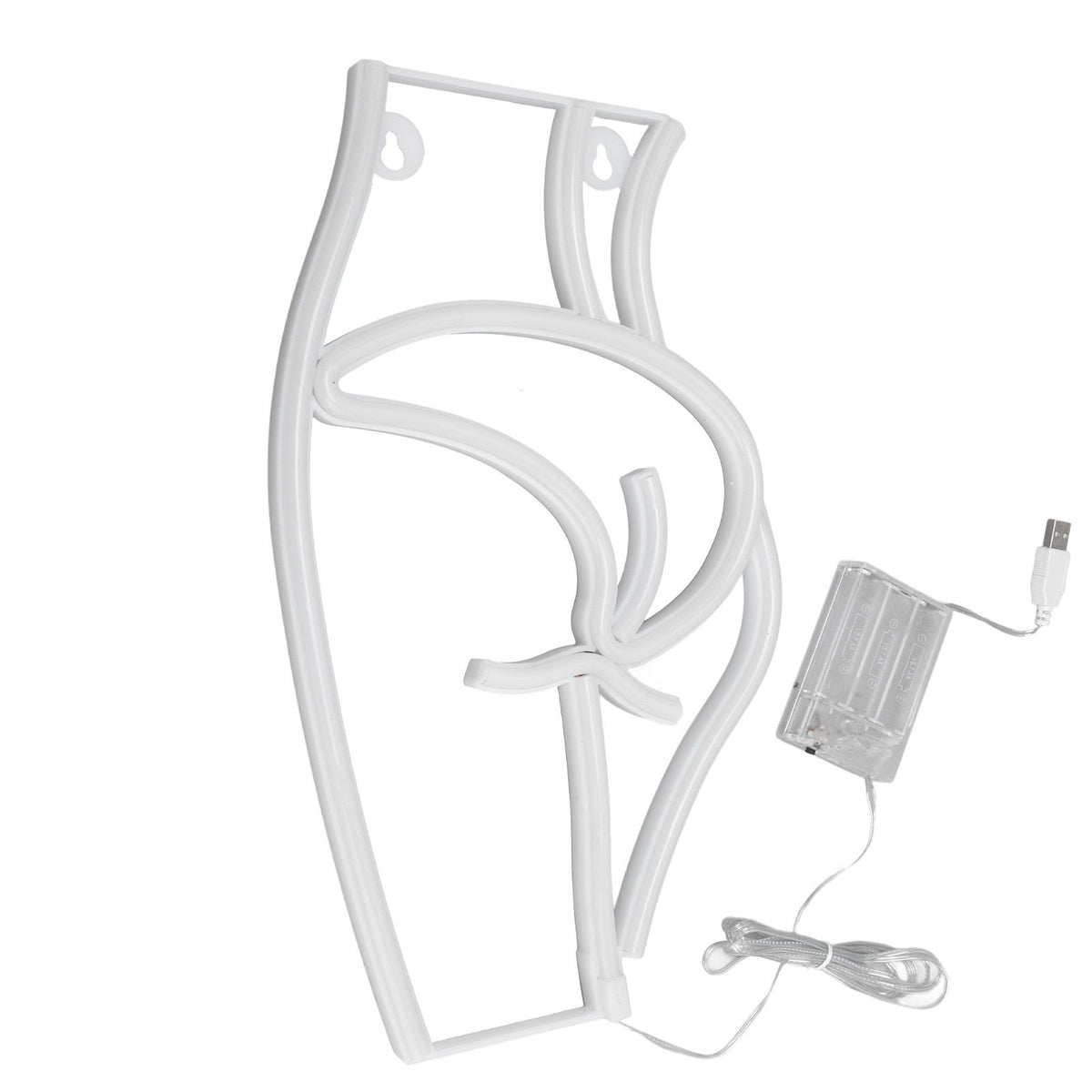 Neon Light Female Model Interesting Shape Dual Power Supply Easy Carry LED Night Light for Bar KTVPink Light