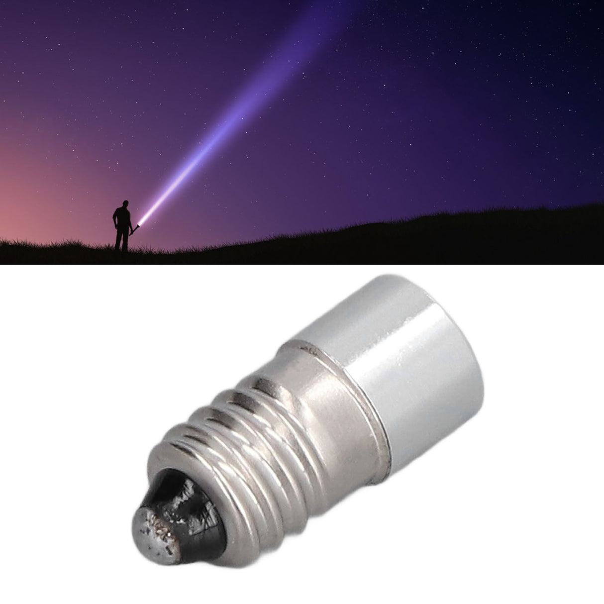LED Flashlight Bulbs High Brightness 3W Stable Light Low Power Handheld LED Replacement Bulbs for Bicycle Headlight