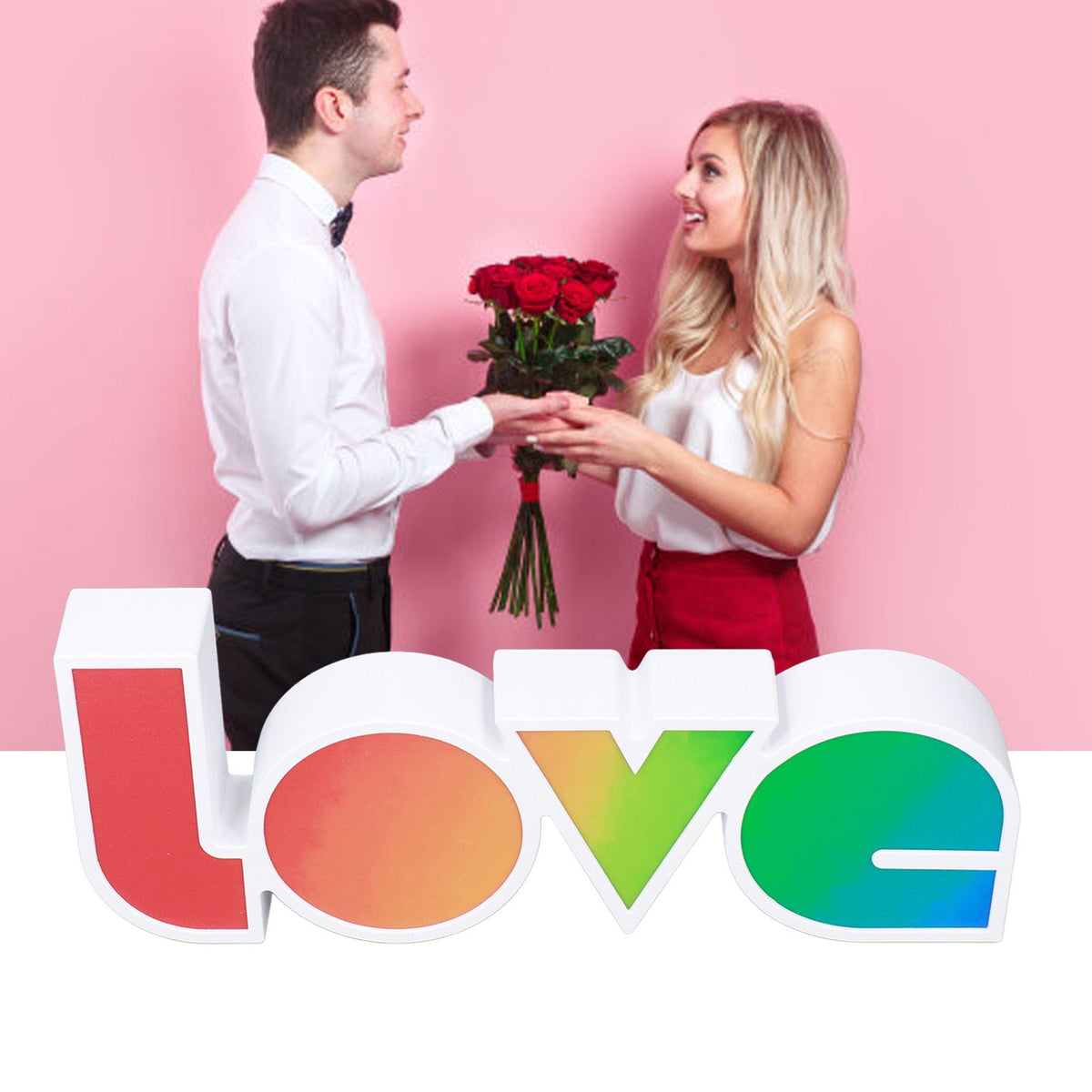 Love Letter Night Light Hangable Decorative Desktop LED Neon Lamp for Wedding Party BedroomGradients