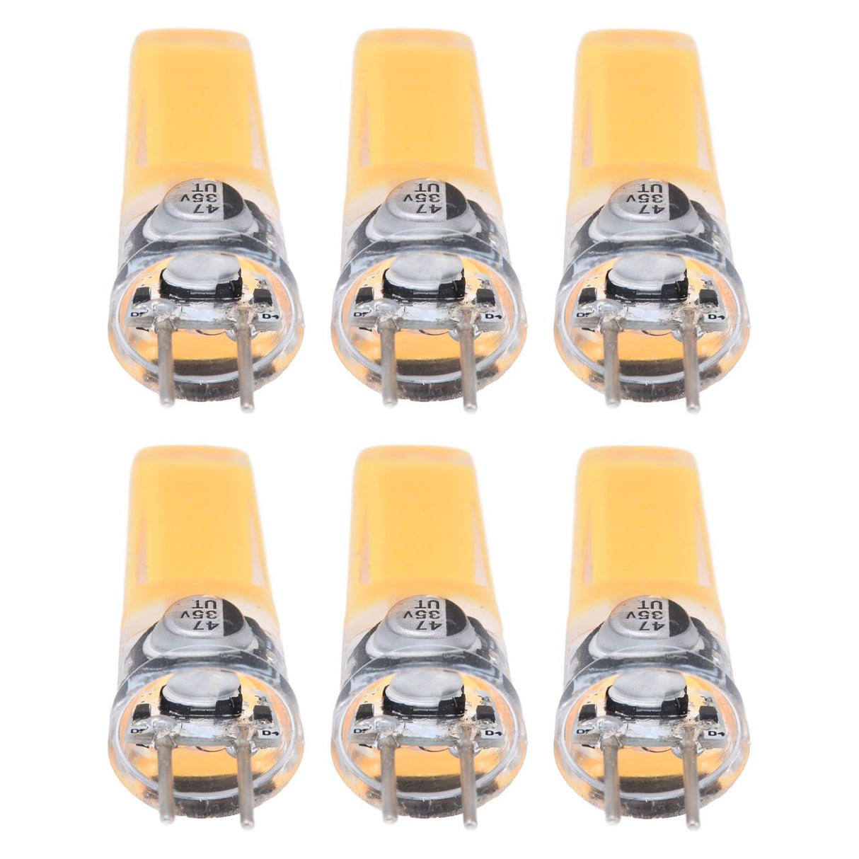 6PCS GY6.35 Bulb 5W COB Light Bulb 500lm Silicone Ceiling Lamp Bulb for Living RoomWarm White