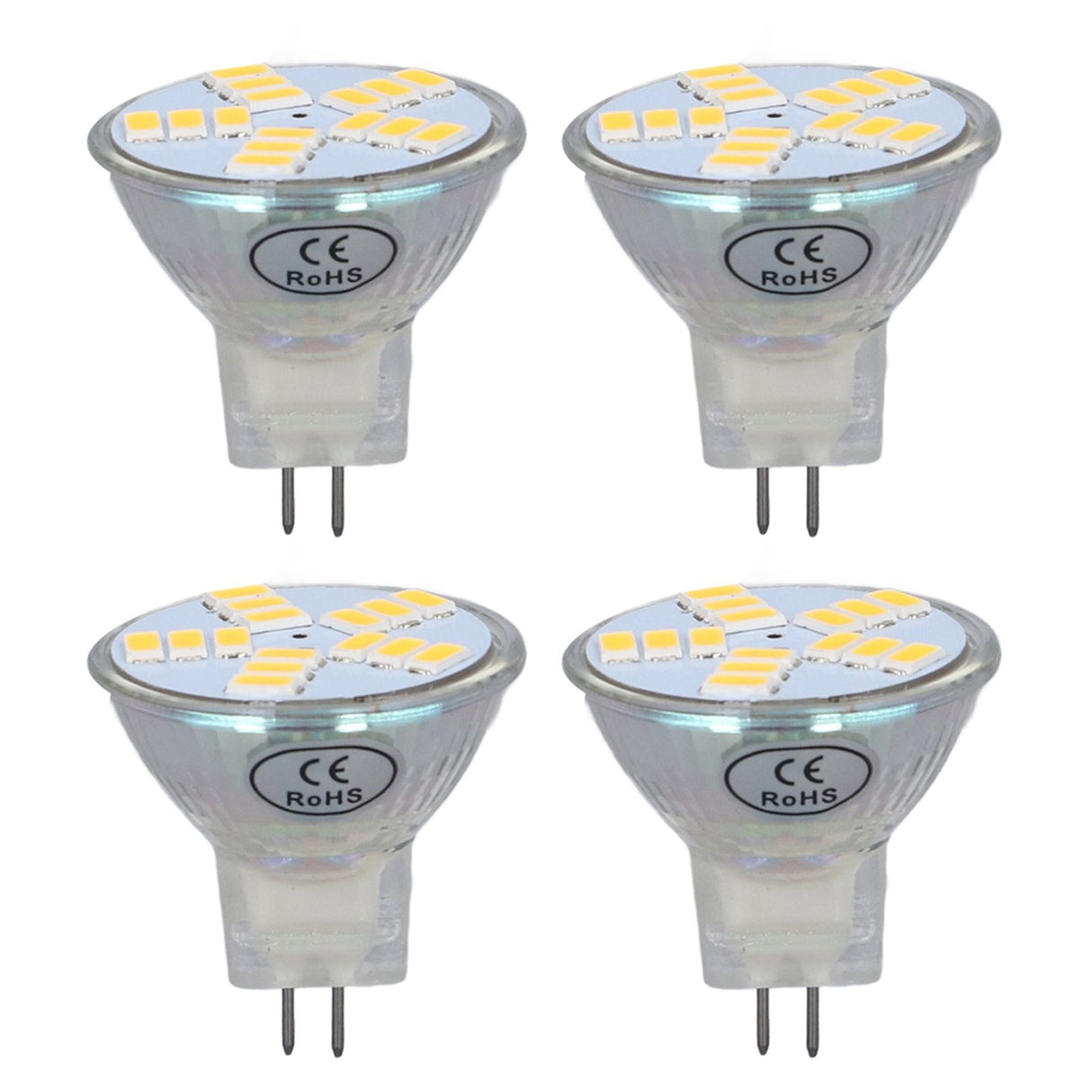 4Pcs MR11 LED Bulb 5W 500lm Bulb Replacement with 15 Beads Double Pin Base for Spotlight Landscape LampCold White