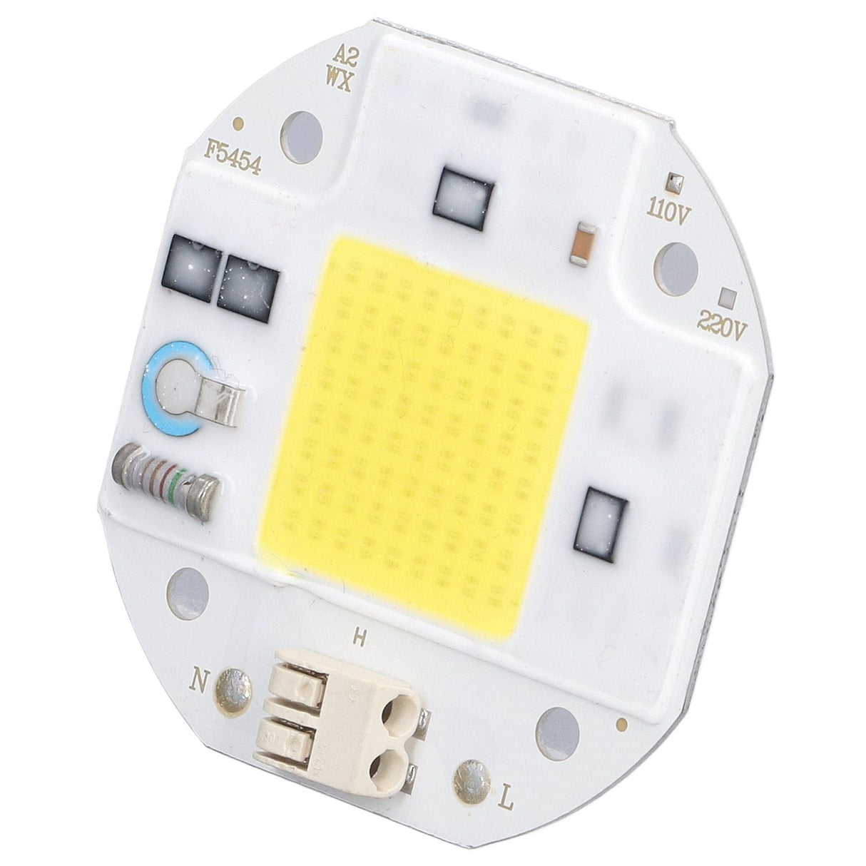 COB Lamp Bead High Power LED Chip High Brightness COB Light Emitter Drive Free for DIY Lighting 110V50W Cold White 5800K-6500K