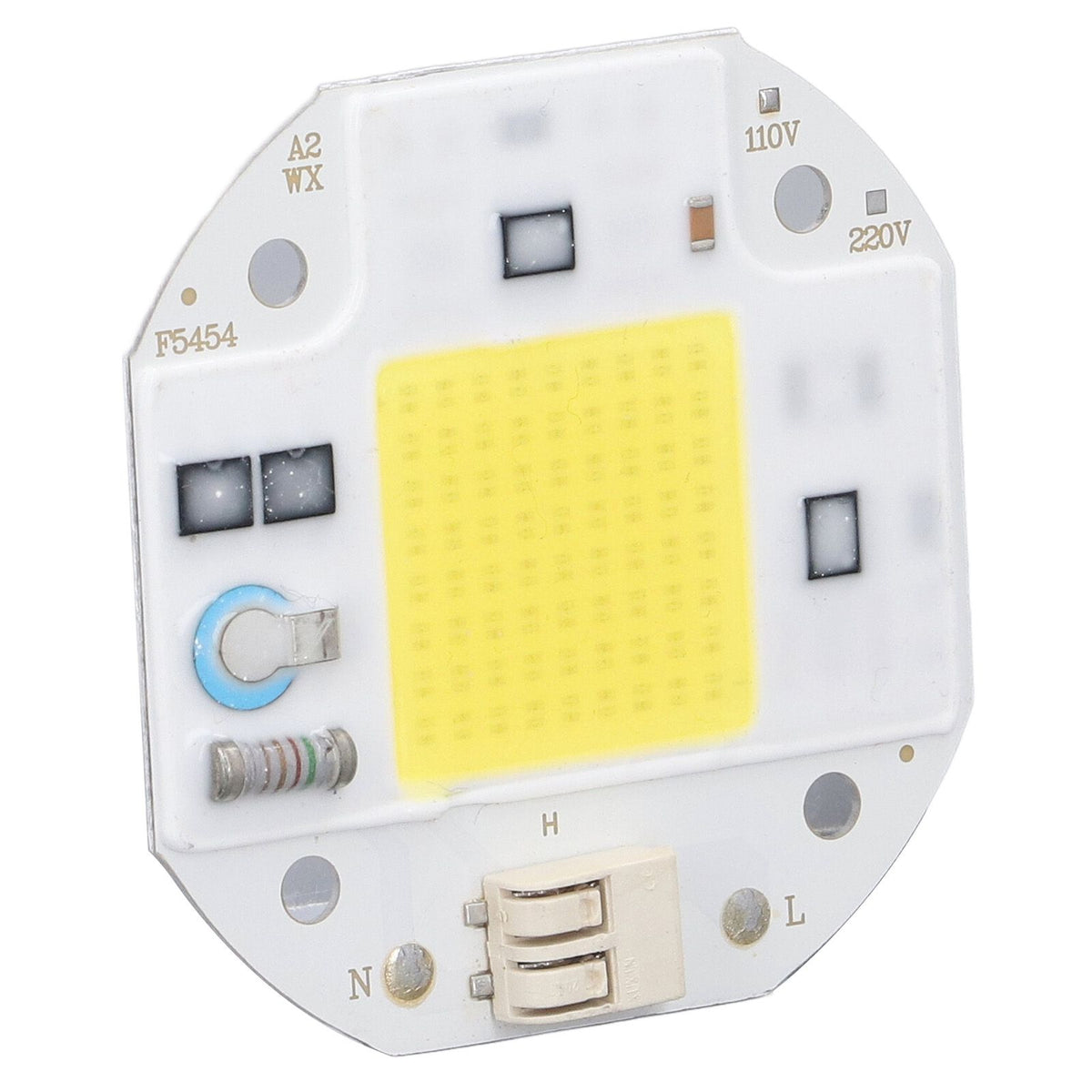COB Lamp Bead High Power LED Chip High Brightness COB Light Emitter Drive Free for DIY Lighting 110V50W Cold White 5800K-6500K