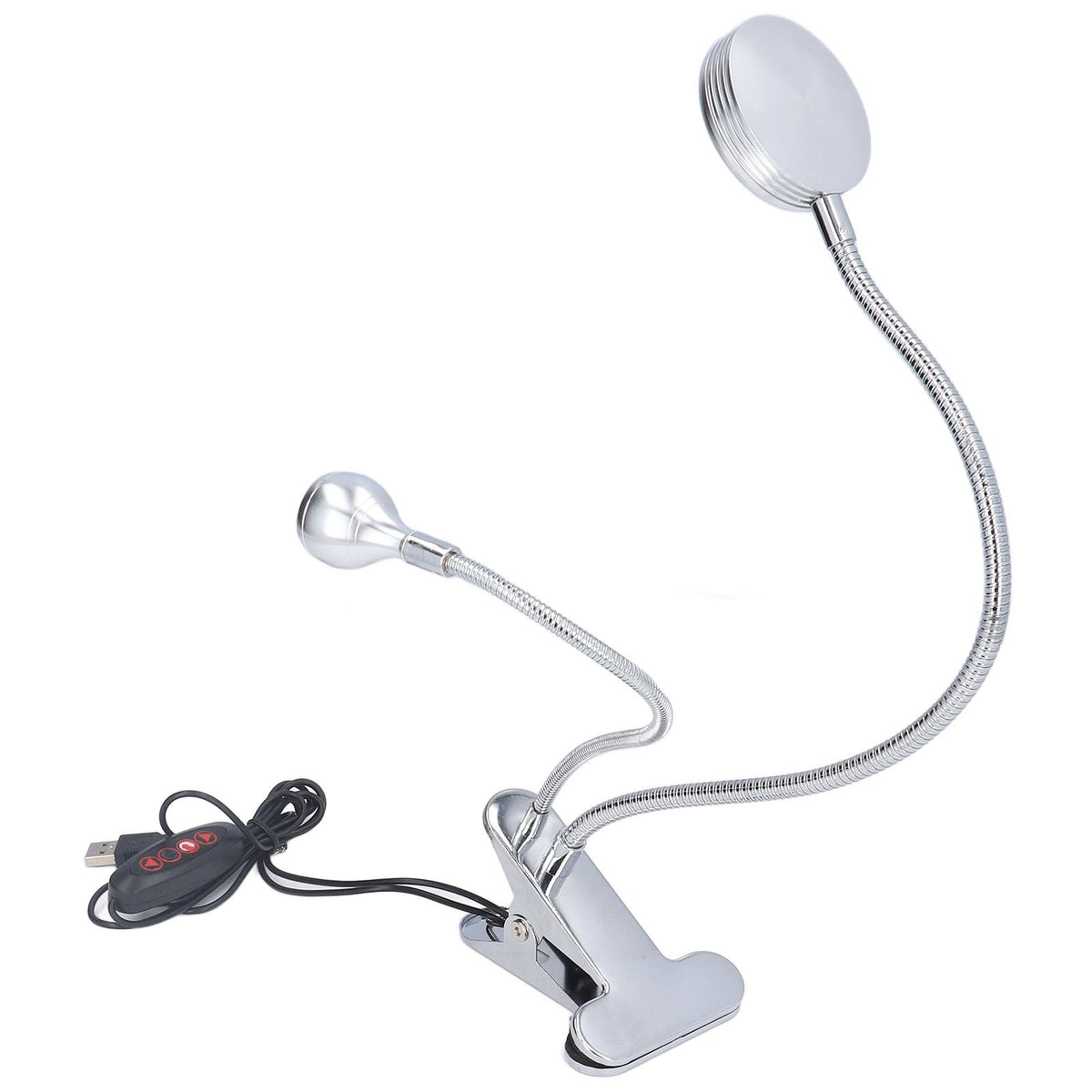 Clip Desk Lamp 10 Gear Adjustable LED Double Head Gooseneck Table Lamp Reading Lamp for Bedroom