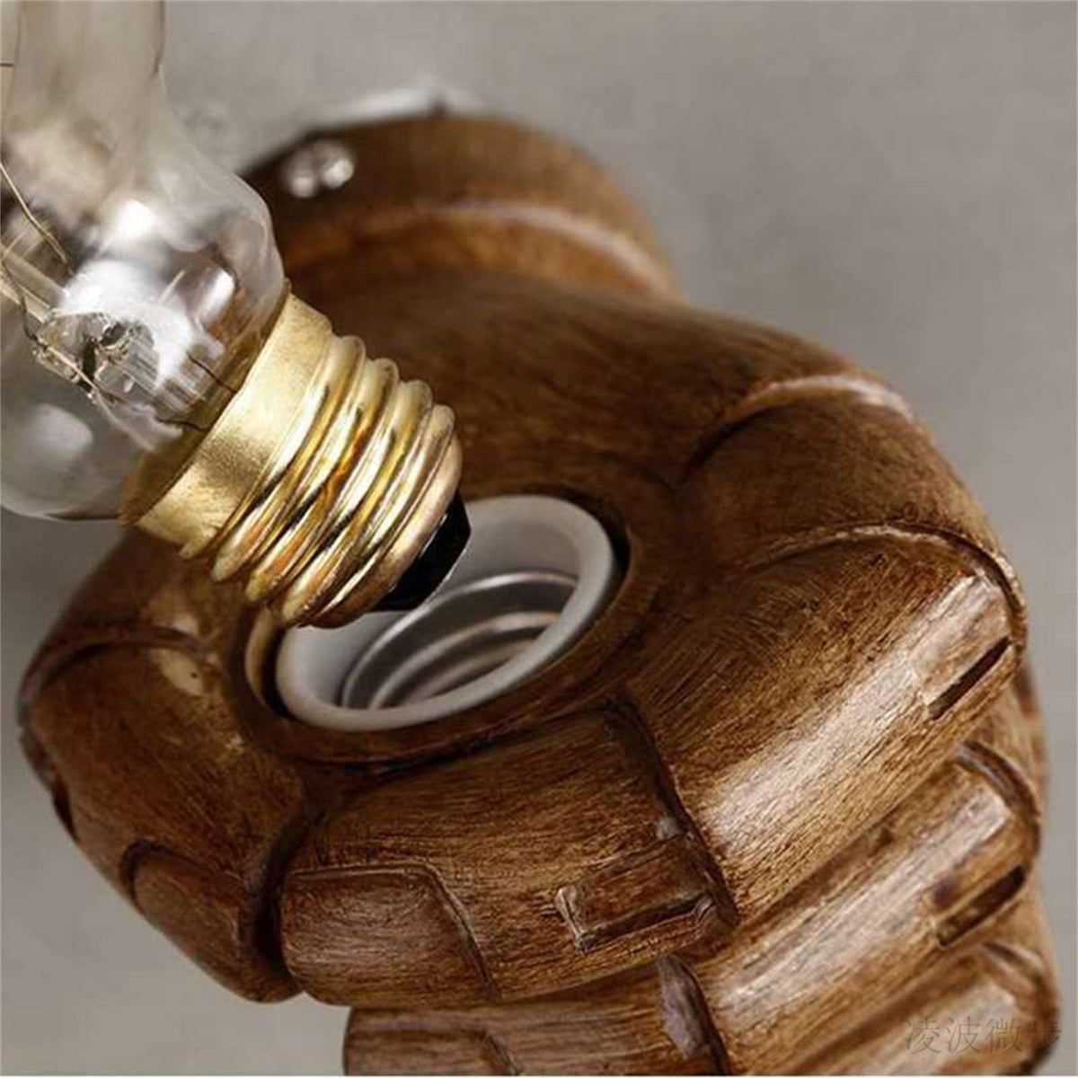 Wall Light Decoration Holder Novelty Fist Shape Wall Lamp Holder Wall Art Decoration for Bar Restaurant Cafe Left Hand