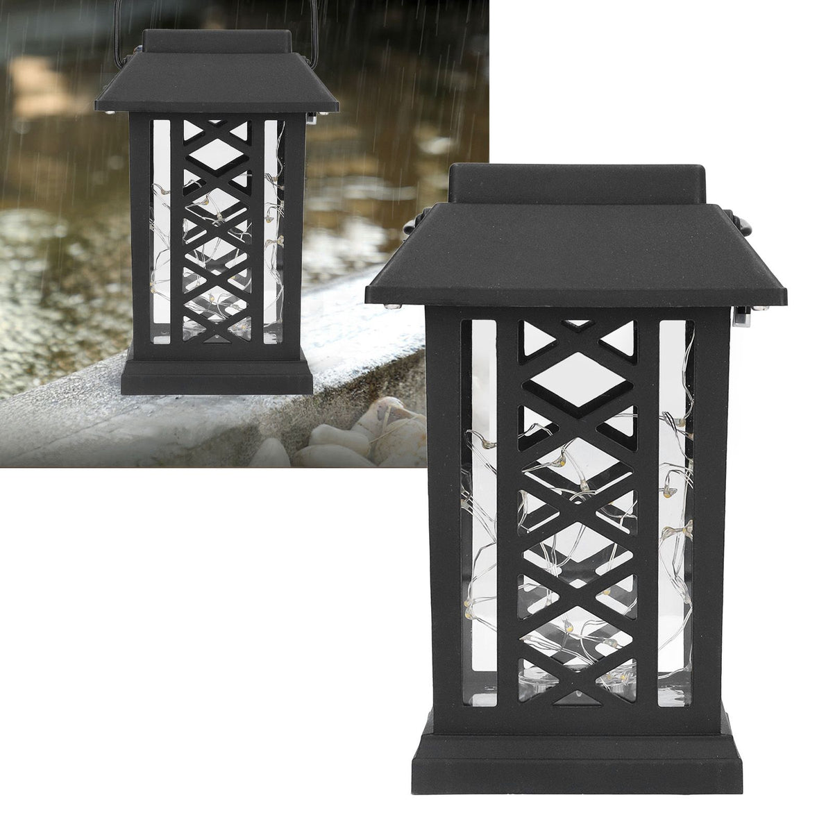 Outdoor Garden Chandeliers String Lights Lanterns Landscape Decorative Garden Chandelier Solar Powered Lawn Lights