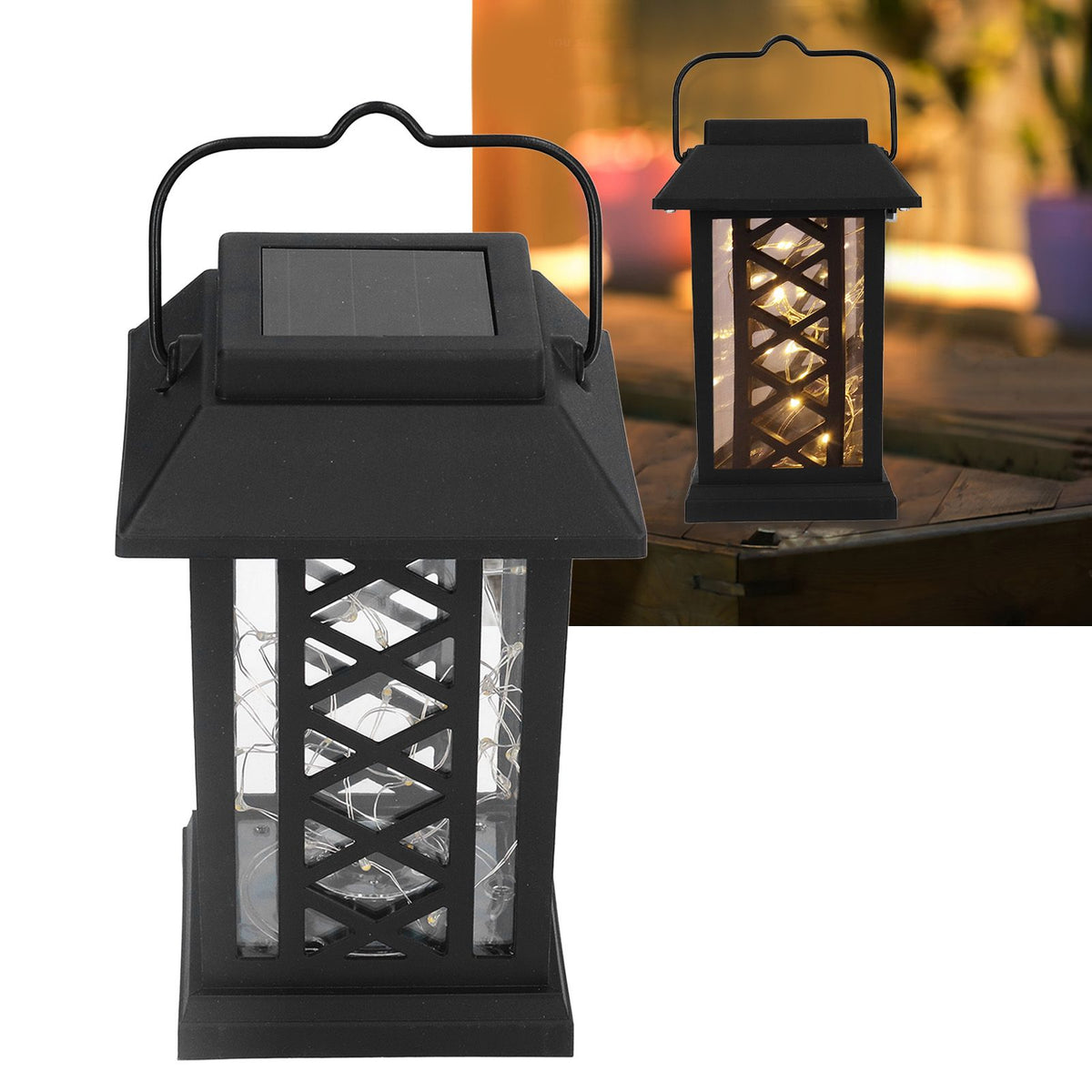Outdoor Garden Chandeliers String Lights Lanterns Landscape Decorative Garden Chandelier Solar Powered Lawn Lights