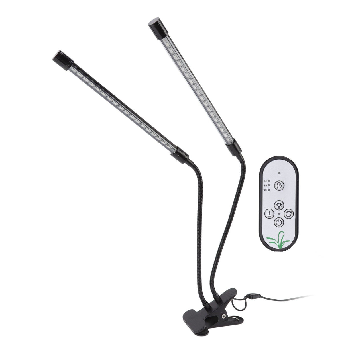 Plant Grow Light Dimmable Timing Full Spectrum USB Powered Dual Head Clip On LED Plant Lamp for Indoor 30W