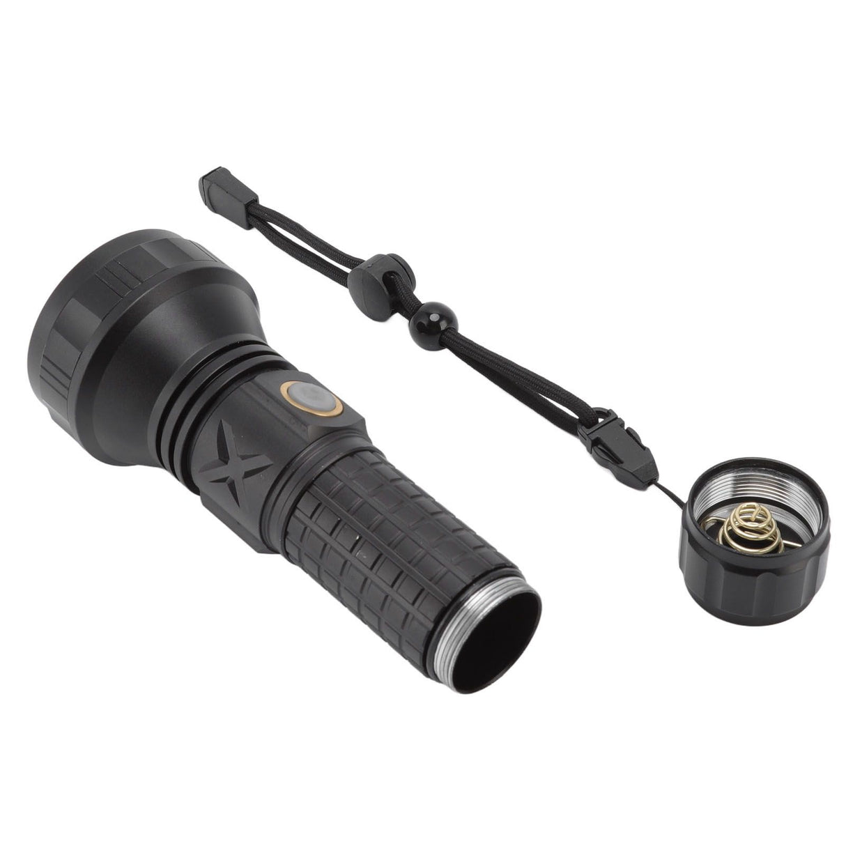 Flashlight Aluminum Alloy 8000lm Three Light Modes Waterproof Flashlight for Household Emergency Camping Hiking Traveling