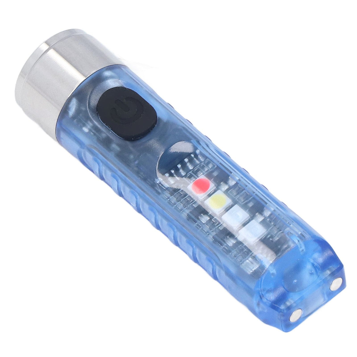 Keychain Flashlight 10 Lighting Modes 5LED TYPE C Fast Charging IP65 Waterproof Portable Keychain Light with Magnetic Base Blue