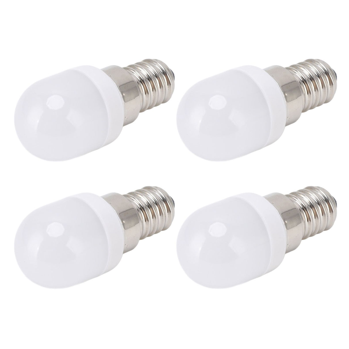 10Pcs E14 Light Bulb Stainless Steel 1.5W 220V LED Bulb for Chandelier Ceiling Cabinet Wall Table Lamps Warm White Light