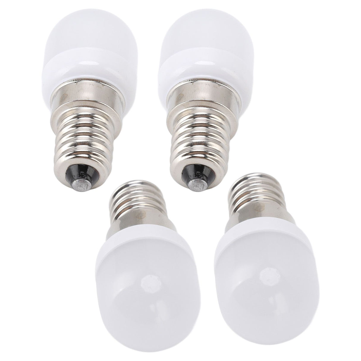 10Pcs E14 Light Bulb Stainless Steel 1.5W 220V LED Bulb for Chandelier Ceiling Cabinet Wall Table Lamps Warm White Light