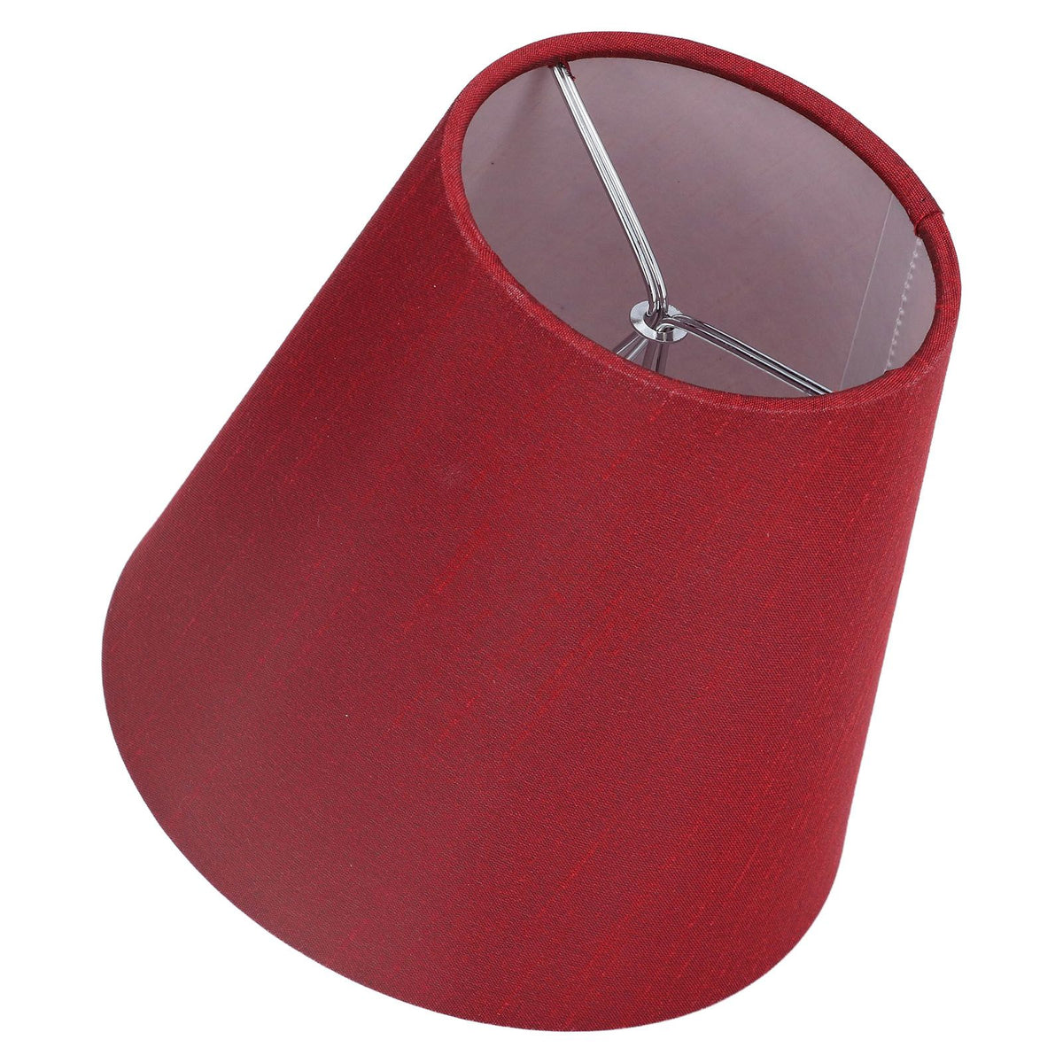 6PCS Fabric Lampshade Modern Simple Good Light Transmission Table Lamp Shade for E14 Bulb Miniature Bulb for Ceiling Lamp A3 01 Wine Red