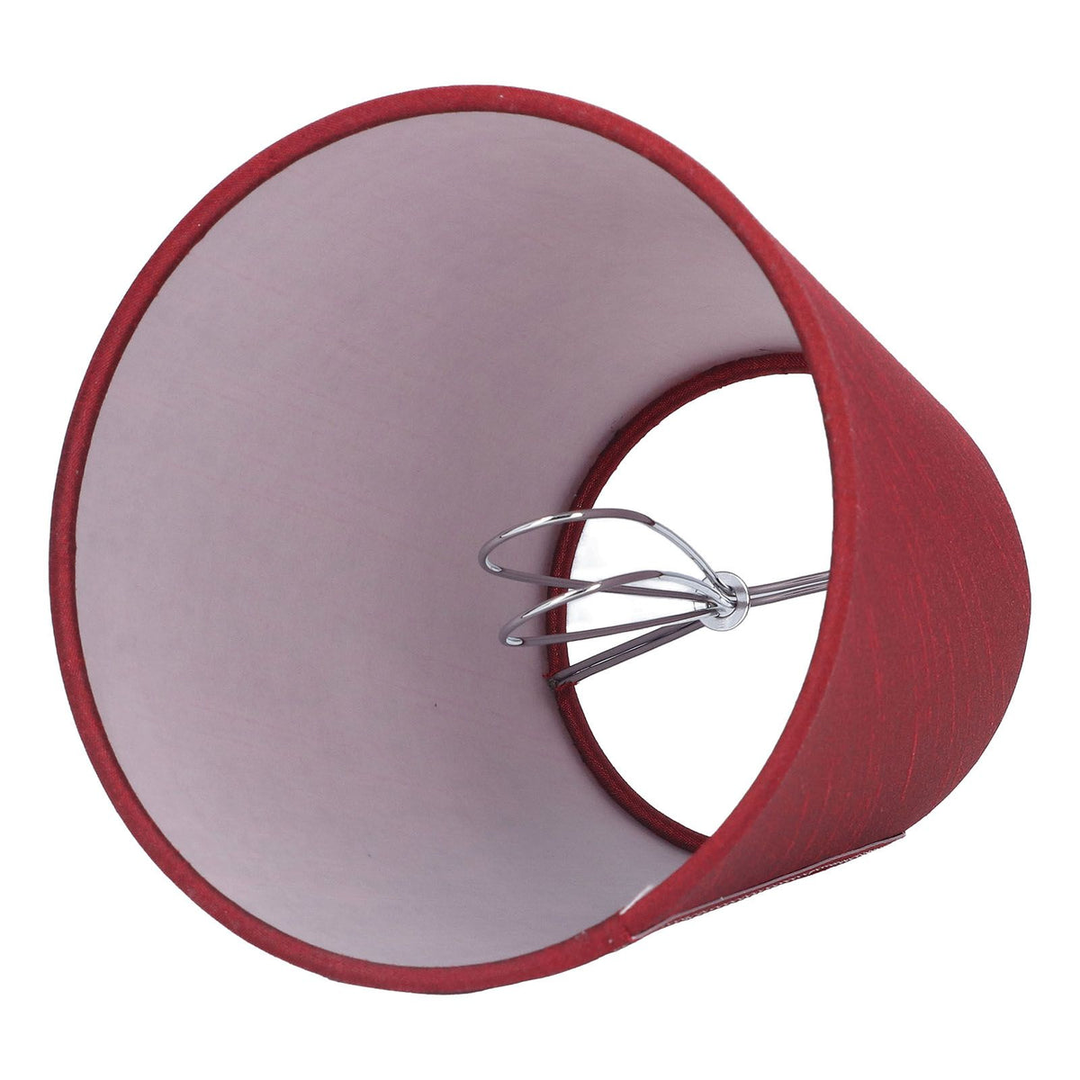 6PCS Fabric Lampshade Modern Simple Good Light Transmission Table Lamp Shade for E14 Bulb Miniature Bulb for Ceiling Lamp A3 01 Wine Red