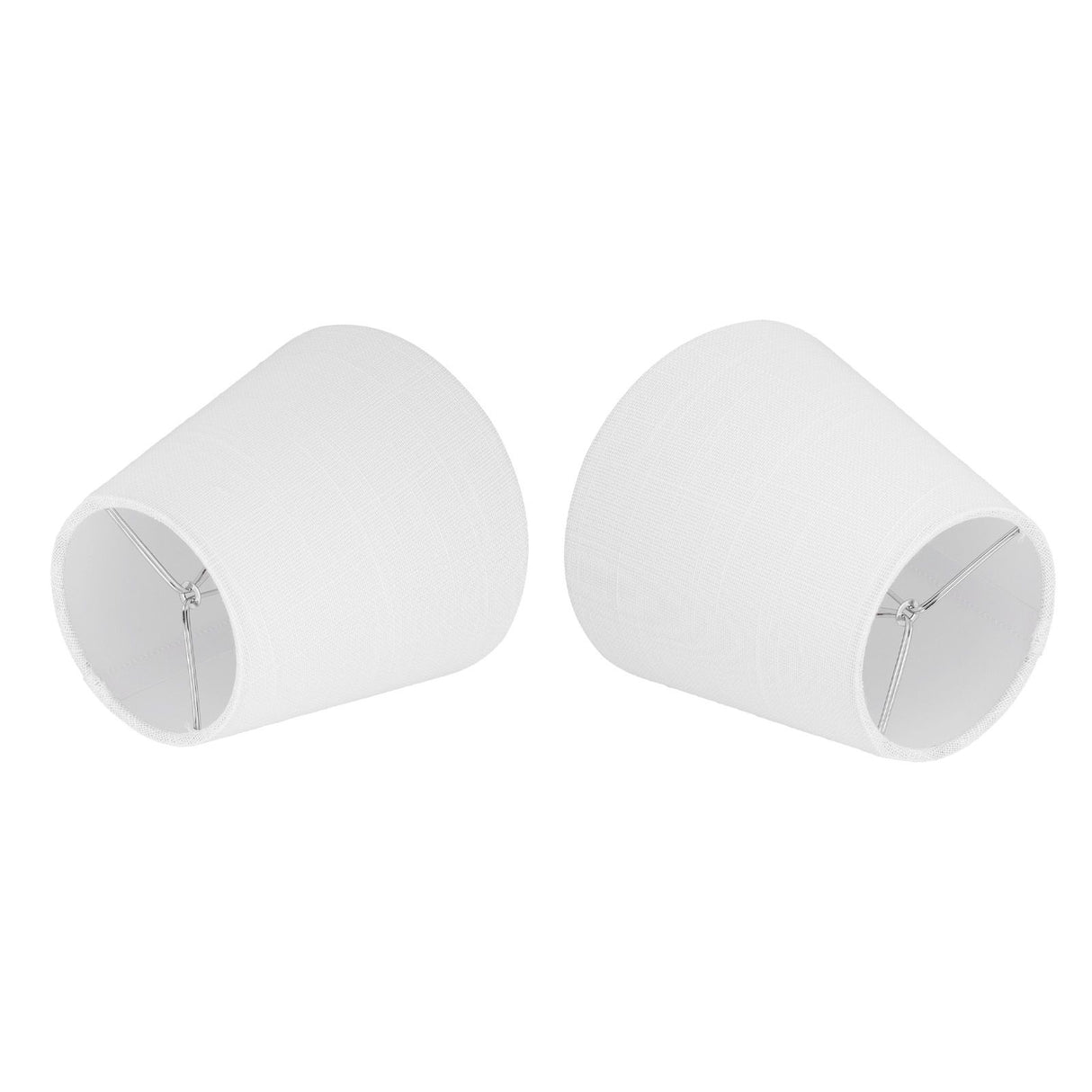 6Pcs White Fabric Lampshade Kit Modern Minimalist Lampshade for Candelabra Floor Table Chandelier Wall