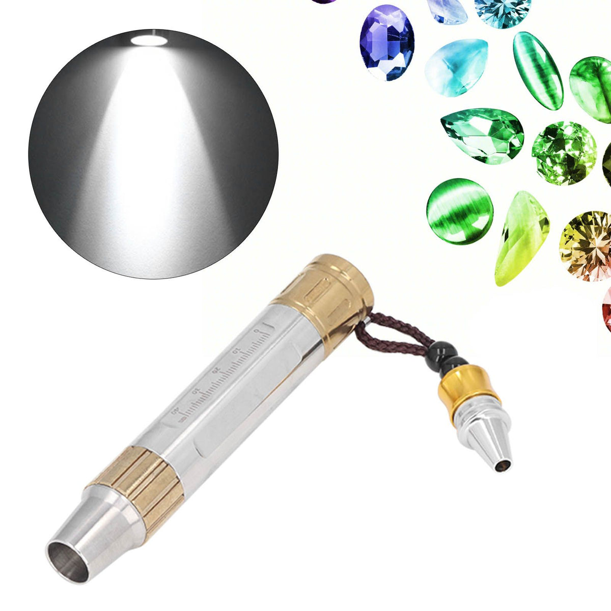 Jewelry Identification Flashlight Portable Gemstone Jade Jewelry Identification Torch Mini LED Flashlight White Light