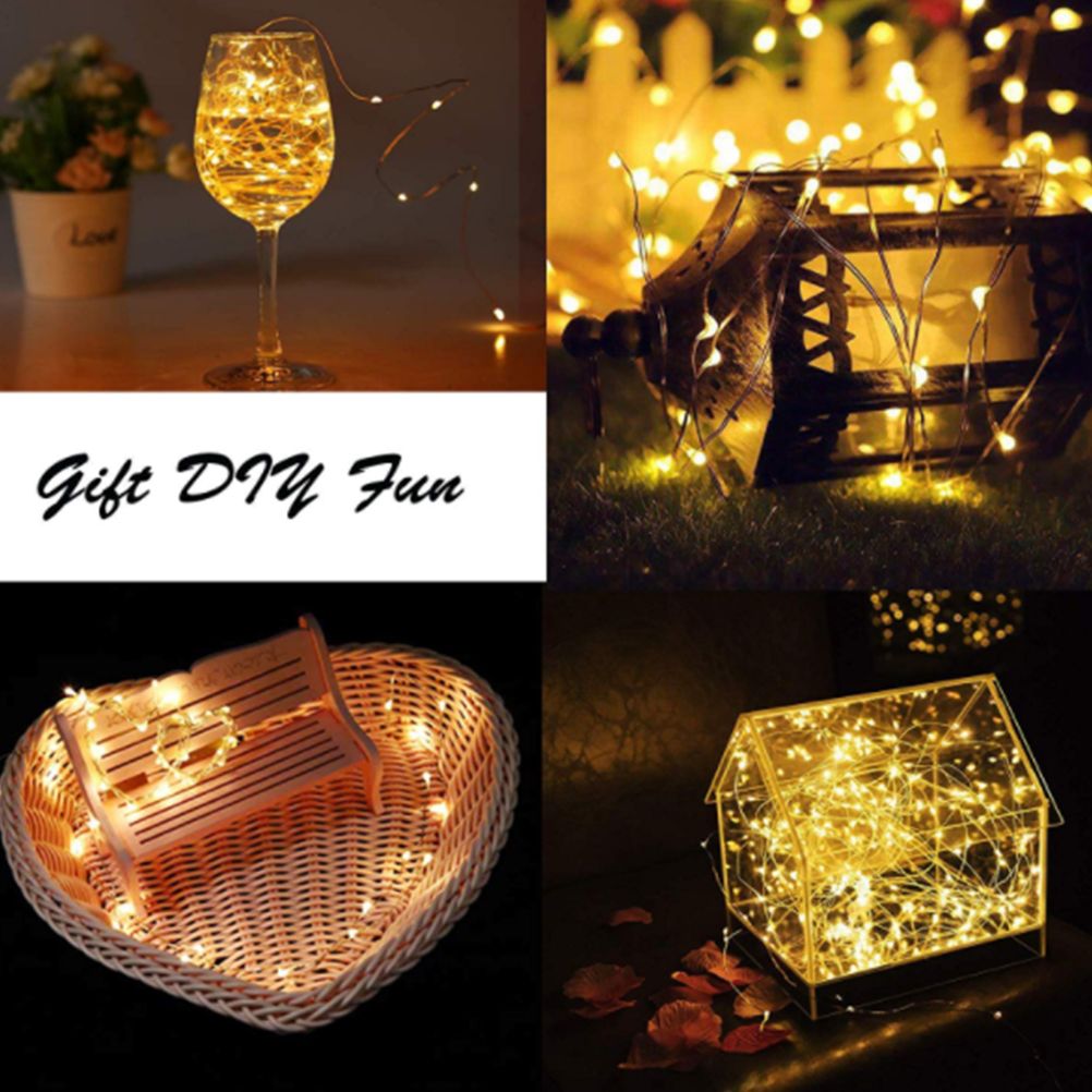 1/6 Pcs of Solar Power Wine Bottle Cork String Light 20 LED Fairy String Light