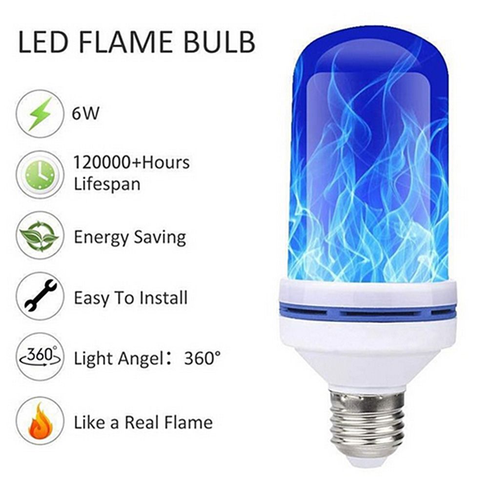 LED Flame Effect Light Bulb Upside Down Effect LED Bulb Flame Bulbs for Festival Hotel Bar Party Decoration