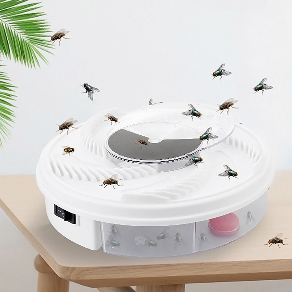 1PCS Electric Fly Trap Device with Trapping Food Electric Flycatcher Artifact