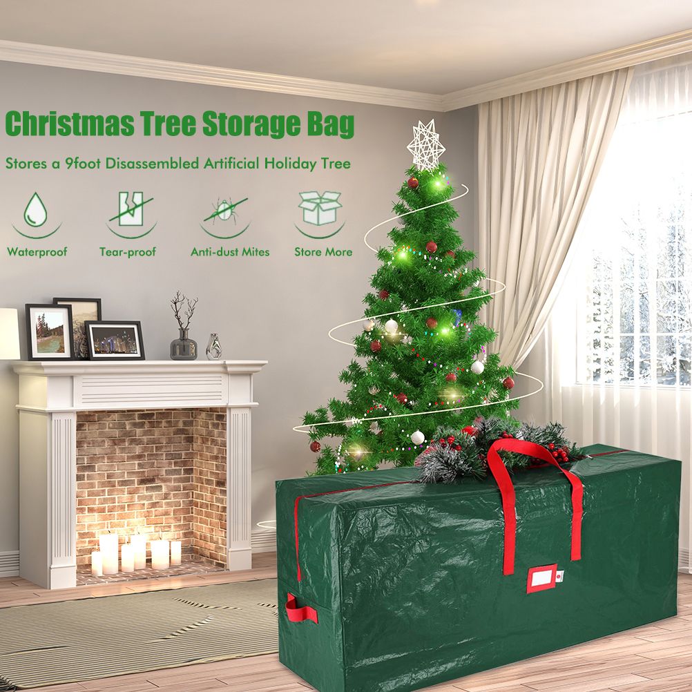 Christmas Tree Storage Bag Holiday Storage Case Waterproof Zippered Bag with Carrying Handles