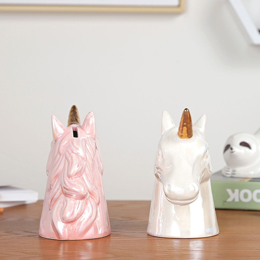 1PC Cute Ceramic Piggy Coin Bank Room Ornaments Gift for Kids