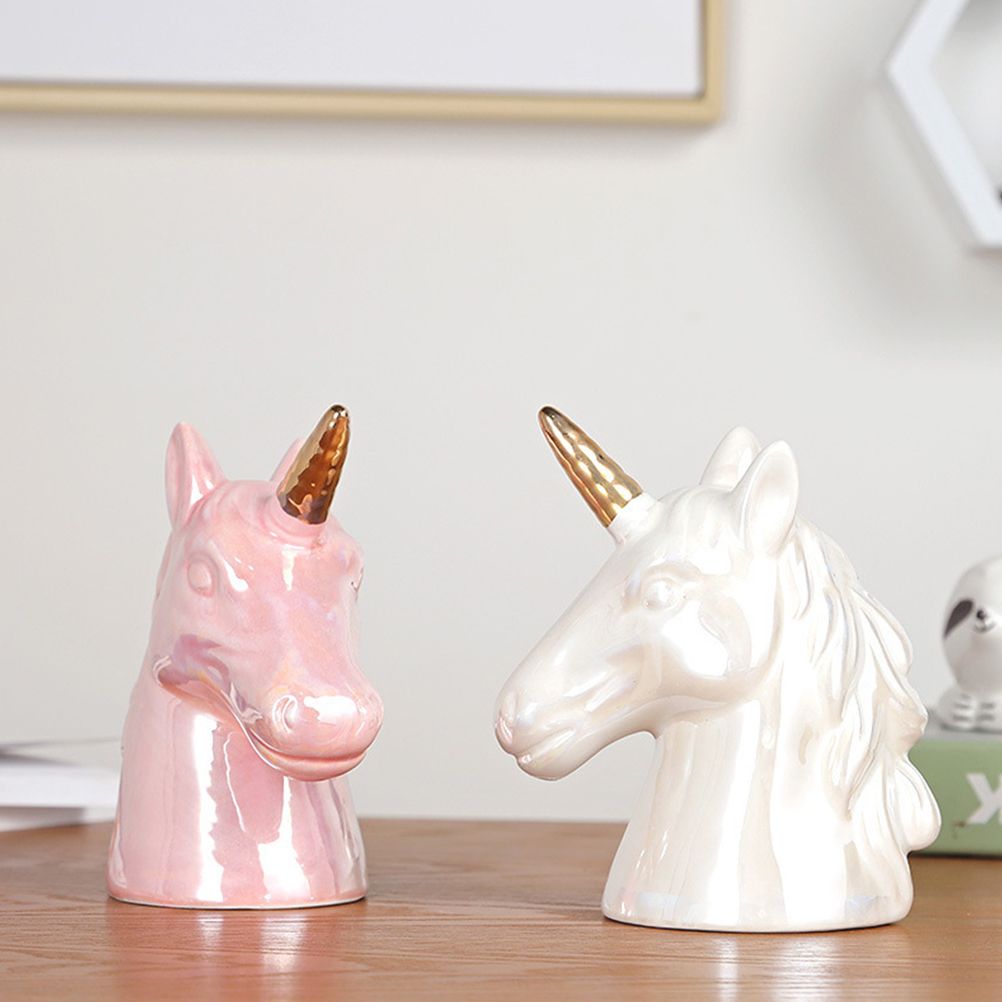 1PC Cute Ceramic Piggy Coin Bank Room Ornaments Gift for Kids