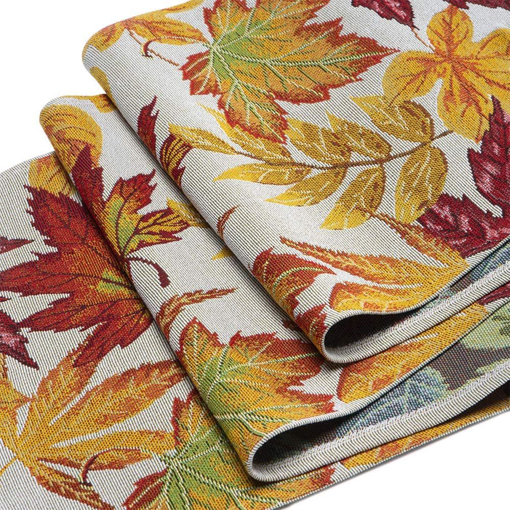 Fall Table Runner Holiday Table Runners for Dining Room Harvest Maple Leaf Table Runner for Fall Autumn and Thanksgiving Decorations