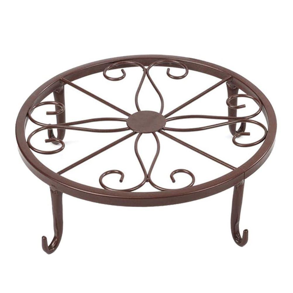 Classic Metal Iron Art Plant Pot Stand Flowerpot Base Holder Rack Indoor Outdoor Home Decor