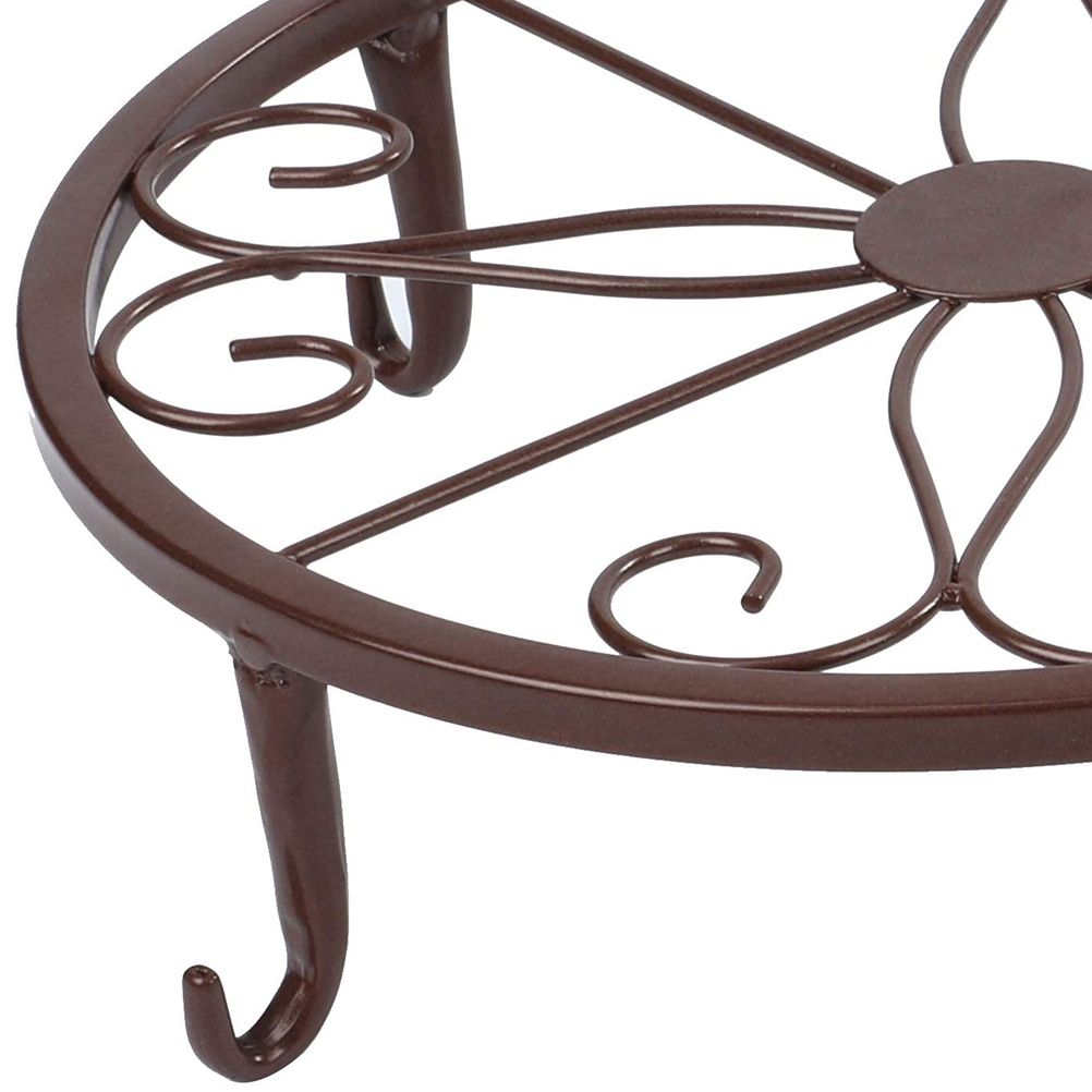 Classic Metal Iron Art Plant Pot Stand Flowerpot Base Holder Rack Indoor Outdoor Home Decor