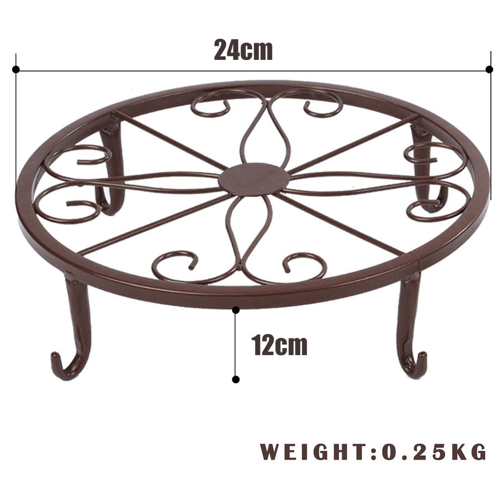 Classic Metal Iron Art Plant Pot Stand Flowerpot Base Holder Rack Indoor Outdoor Home Decor
