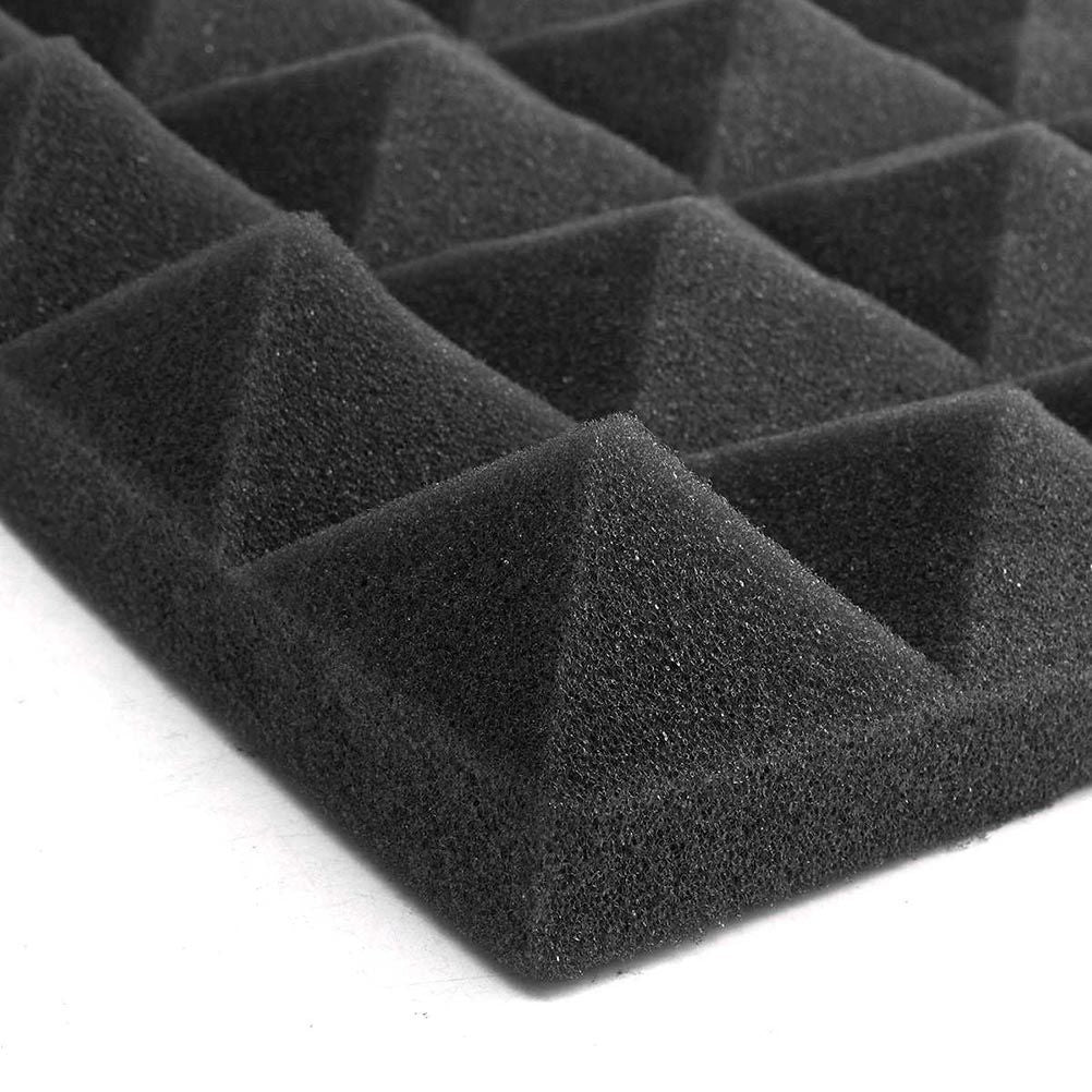 12Pcs Acoustic Foam Panels Acoustic Foam Sound Absorption Pyramid Studio Treatment Wall Panels