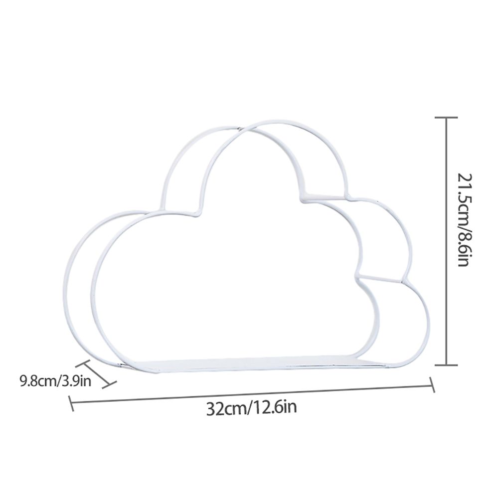 Cloud Shape Iron Storage Racks Hanging Decor Flower Pot Storage Rack Storage Box Wall Book Figurines Display