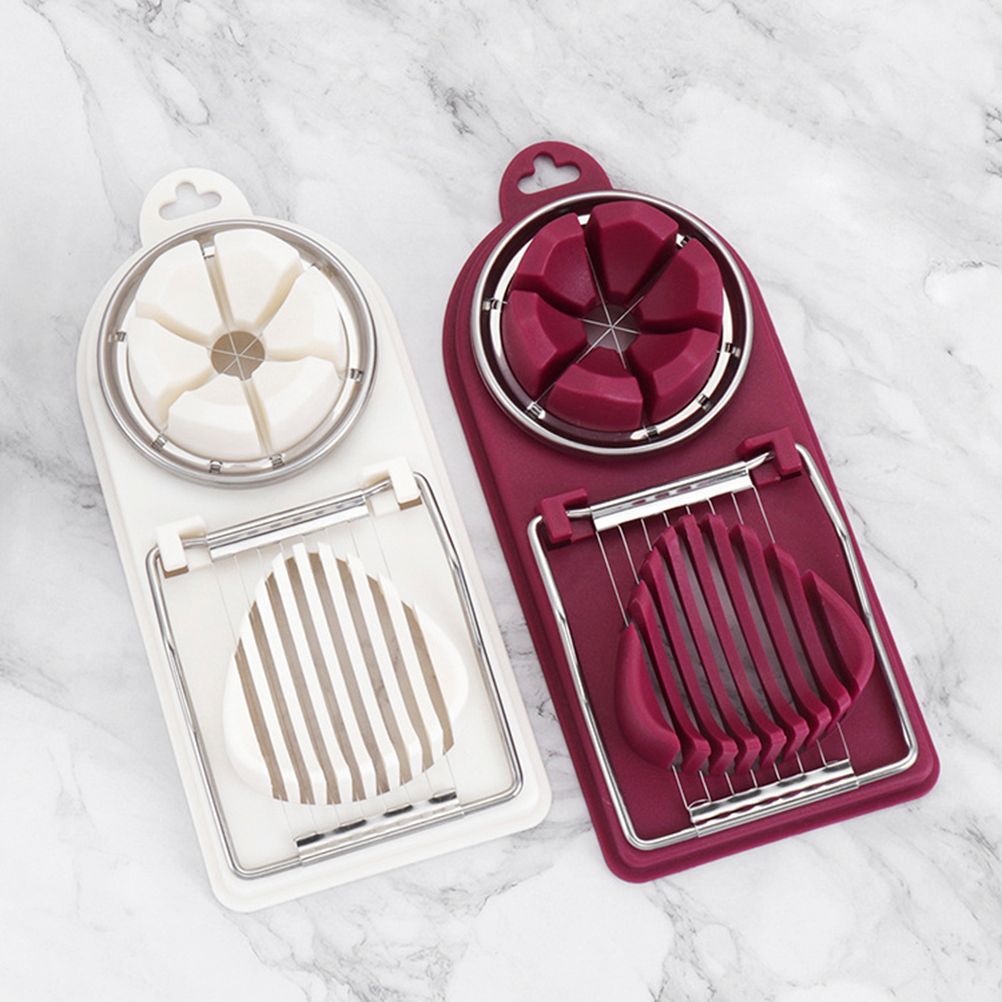 Stainless Steel Egg Slicing Tool Petal Shape Egg Cutter 2 Slicing Styles Manual Divider Separator