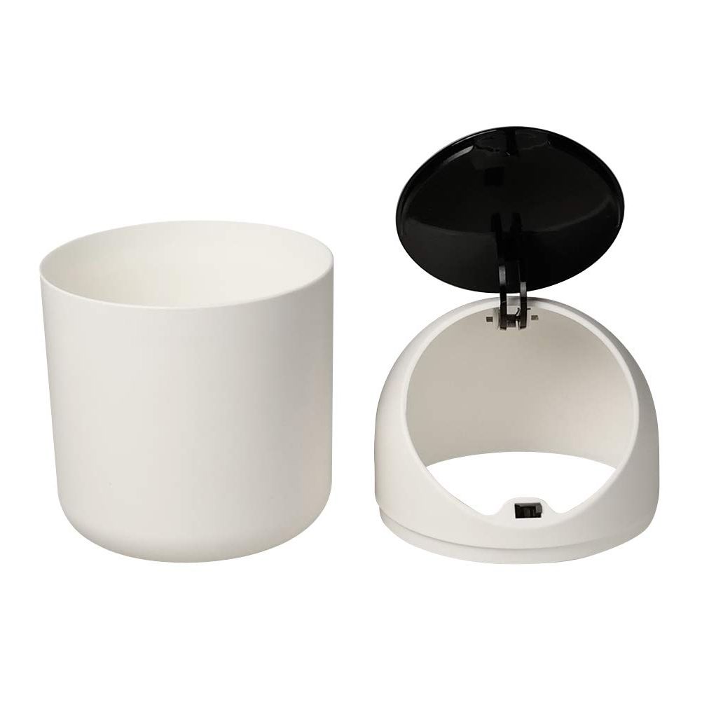 Desktop Trash Can Small Plastic Trash Bin with Lids Countertop Trash Can