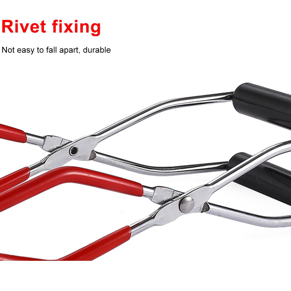 Canning Jar Lifter with Grip Handle Canning Tongs Stainless Steel Anti Scalding Anti Slip Wide Mouth Clip for Kitchen Restaurant