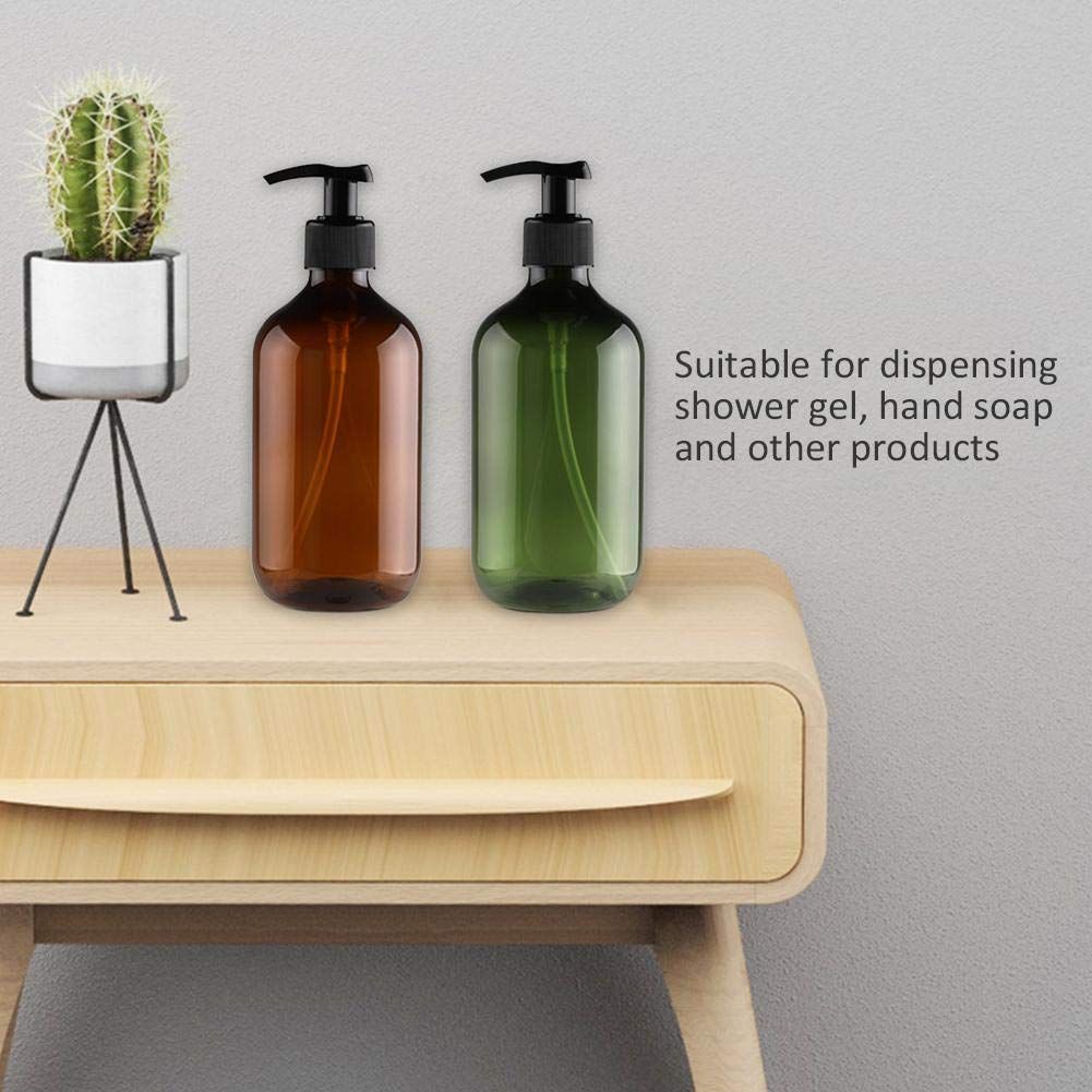 4PCS Plastic Bottles with Pump 500ml Refillable Plastic Soap Dispenser Bottle for Bathroom or Kitchen Handwash Lotions Shampoo Conditioner