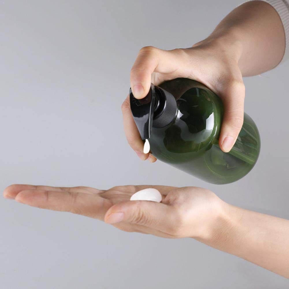 4PCS Plastic Bottles with Pump 500ml Refillable Plastic Soap Dispenser Bottle for Bathroom or Kitchen Handwash Lotions Shampoo Conditioner