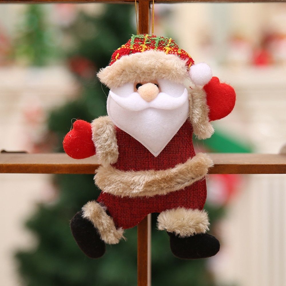 Christmas Tree Ornament Christmas Plush Dolls Pendant for Christmas Tree Decoration