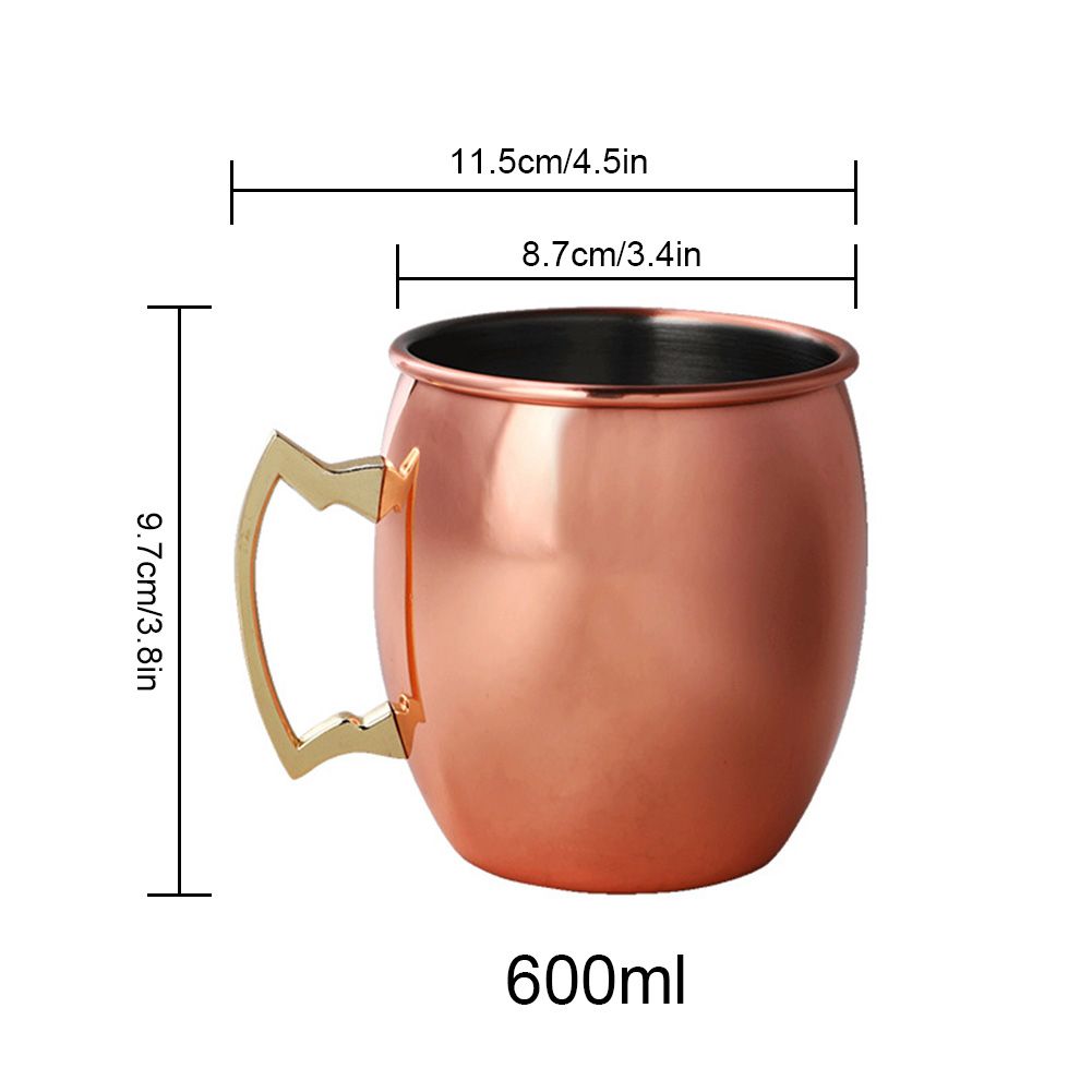 550ml Copper Plated Moscow Mule Mug Beer Cup Coffee Mug Copper Plated Mugs Kitchen Bar Drinkware