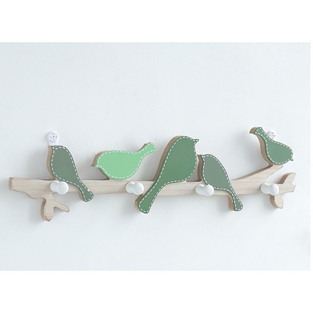 Wooden Wall Mounted Bird Hooks Wall Decoration Wall Hanging Clothes Hook