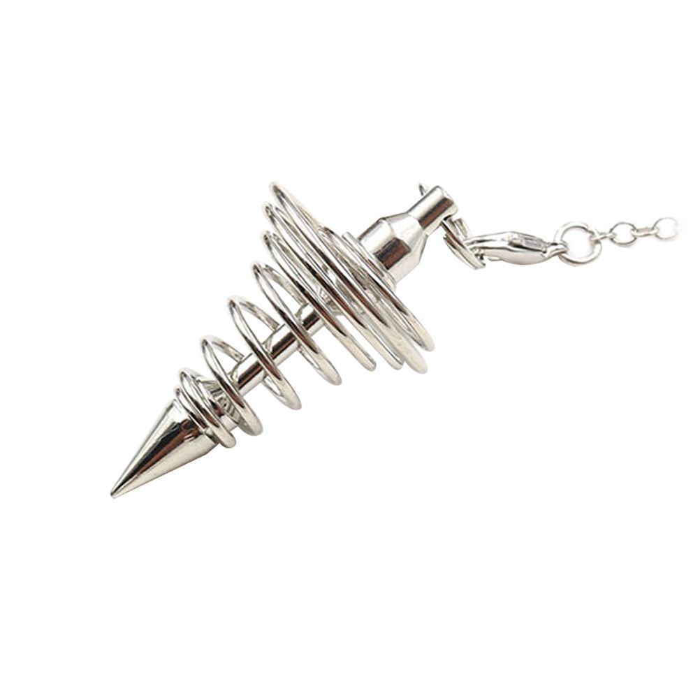 Metal Spiritual Pendulum for Divination Threaded Dowsing Pendulum Healing Pendulum Chain