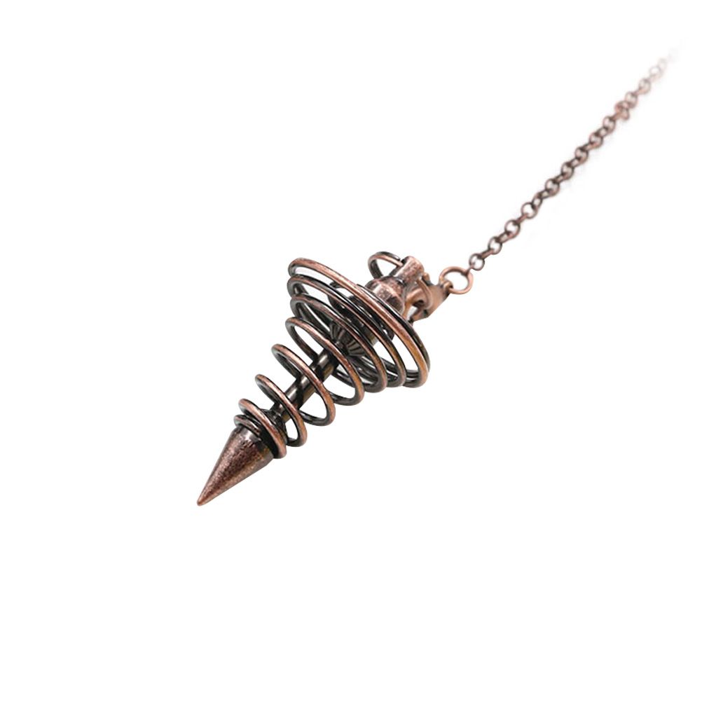 Metal Spiritual Pendulum for Divination Threaded Dowsing Pendulum Healing Pendulum Chain