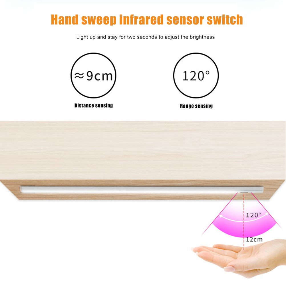 Induction Cabinet Light LED Closet Night Strip Light USB Intelligent Sensor Light Bar