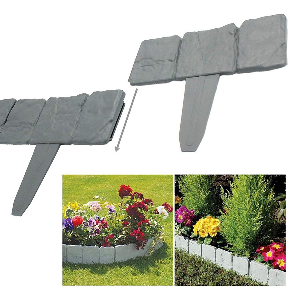 20pcs Landscape Edging Border Plastic Garden Fence Lawn Decorative Border